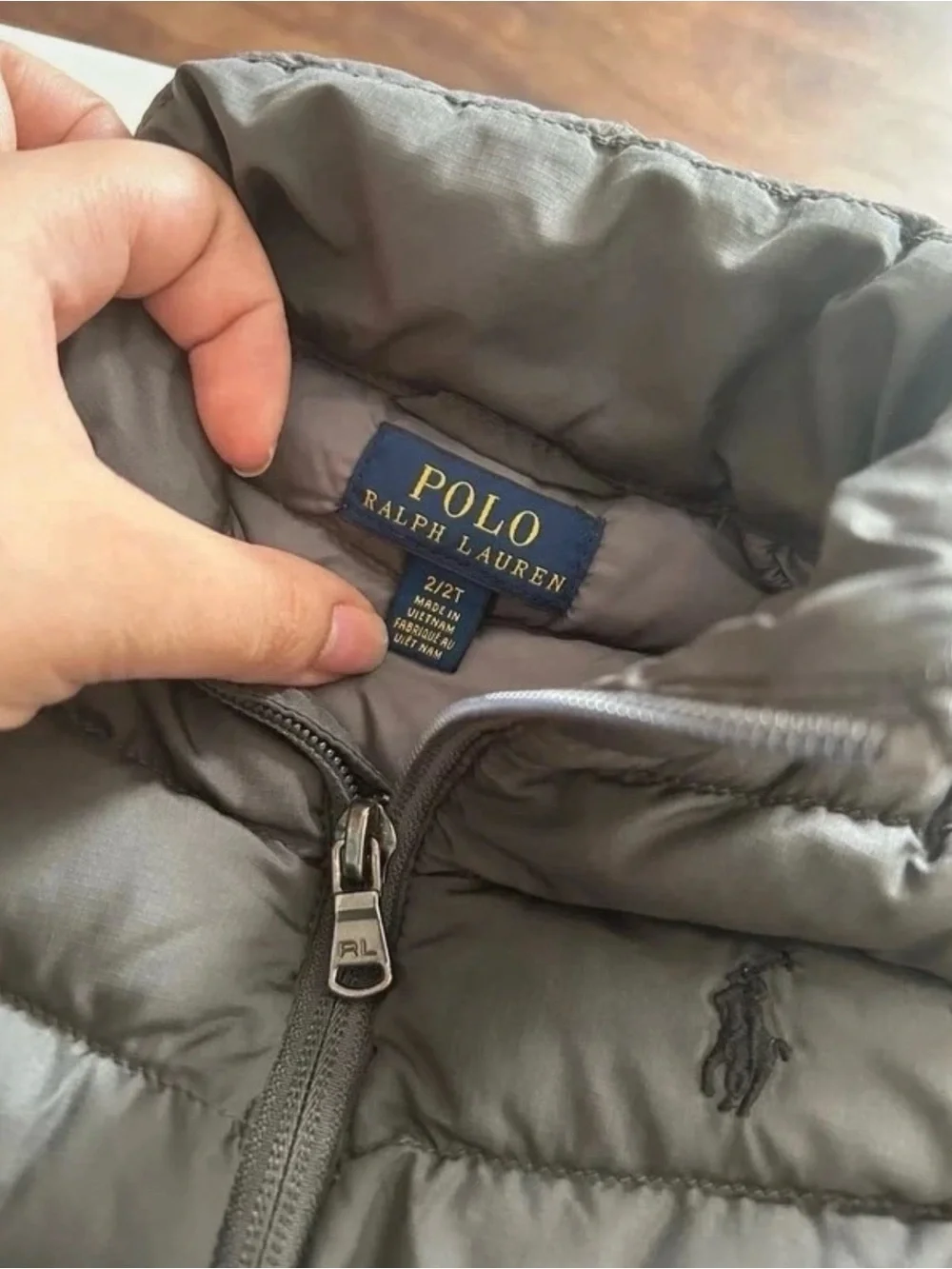Ralph Lauren Kids Gray Quilted Puffer Jacket